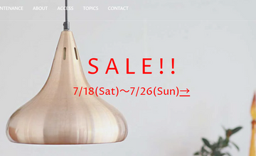 SALE ! !　7/18(Sat)～7/26(Sun)