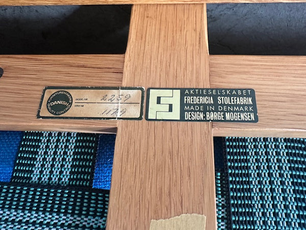 Model2259 2シーターソファ by Borge Mogensen for  Fredericia Stolefabrik