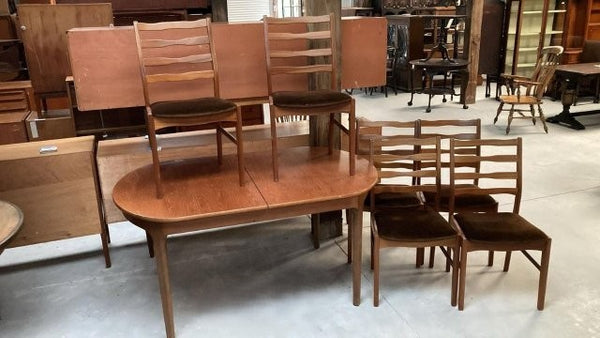 オーバルエクステンションテーブル&ダイニングチェアセット